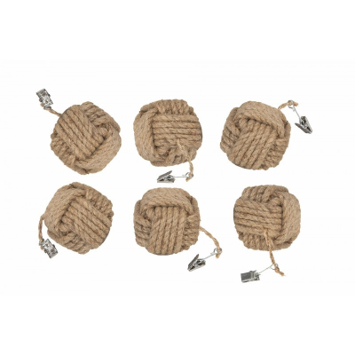 Obciążnik do obrusu z juty ciężarek na stół w stylu boho śr 8cm brąz