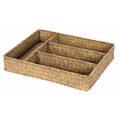 Organizer na sztućce trawa morska brązowy 35x28cm pojemnik na sztućce Organizer na sztućce trawa morska brązowy 35x28cm pojemnik na sztućce
